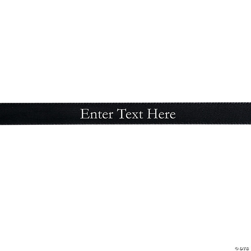 3/8 - Black Personalized Ribbon - 25 ft.