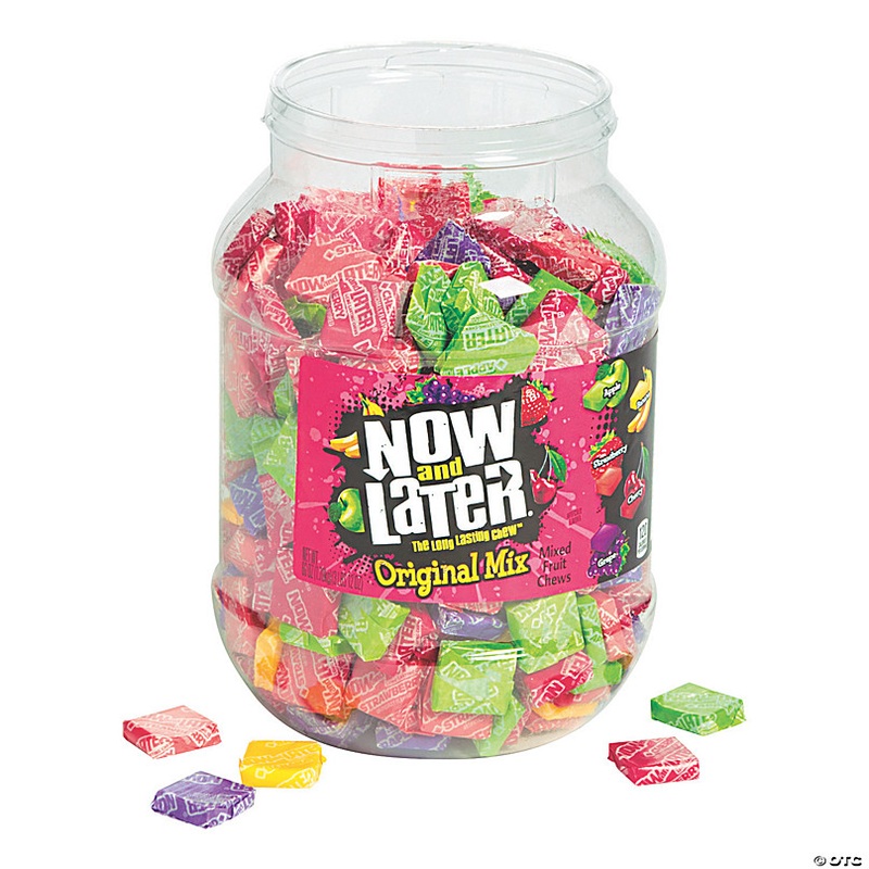 3 Lb. 12 oz. Bulk 400 Pc. Now & Later Assortment Candy Jar