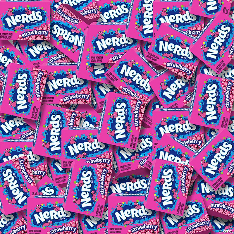 37.6 Lb. Bulk 1134 Pc. Strawberry Nerds Mini Size Candy Boxes