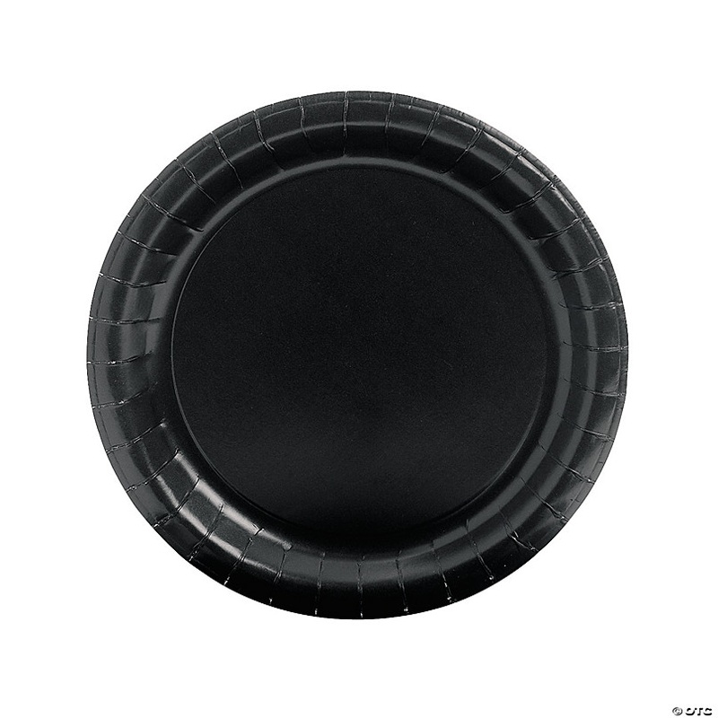 Black Paper Dinner Plates - 24 Ct.