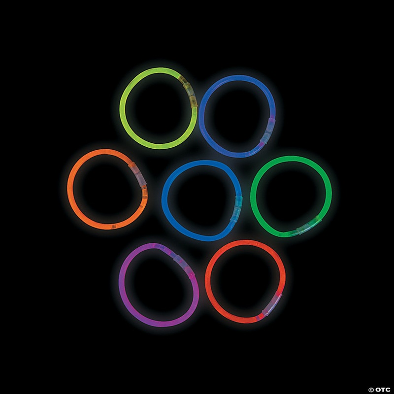 Bulk 100 Pc. Solid Glow Bracelet Assortment