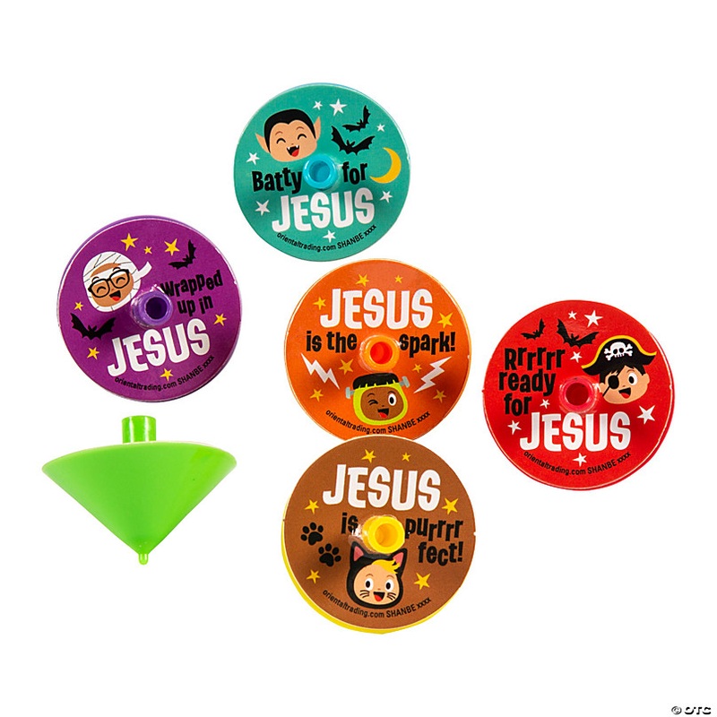 Bulk 144 Pc. Mini Boolievers Spooky Spin Tops