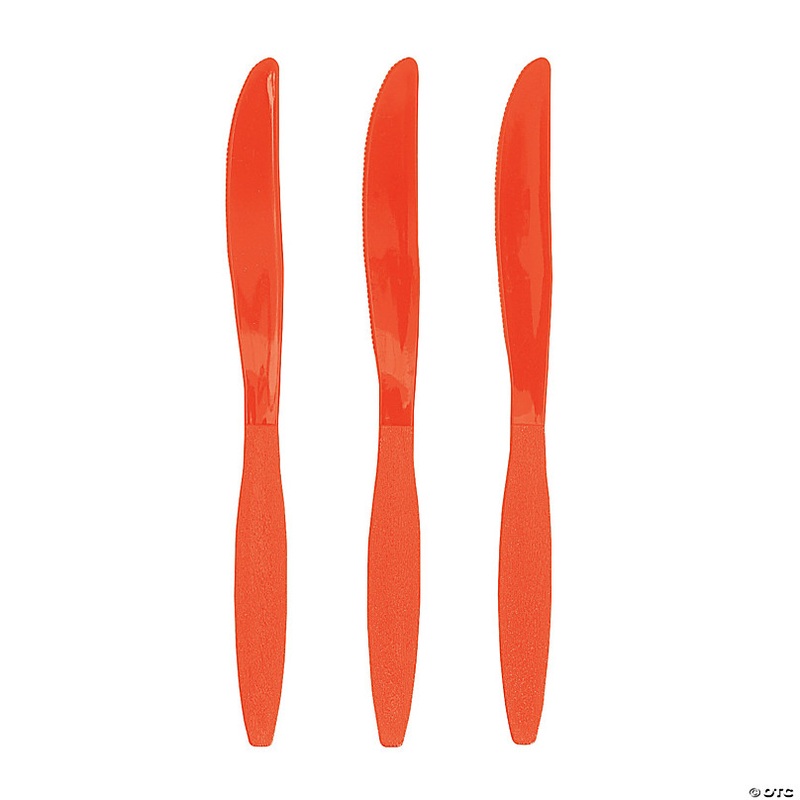 Bulk  50 Ct. Orange Plastic Knives