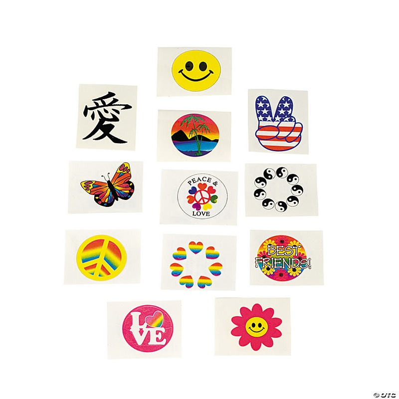 Bulk 72 Pc. Everyday Glow-in-the-Dark Temporary Tattoos