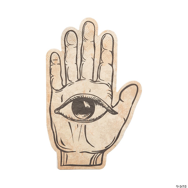 Fortune Teller Hand-Shaped Luncheon Napkins - 16 Pc.