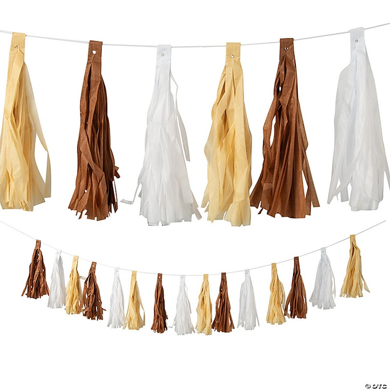 Kraft Paper Color Tones Tassel Garland
