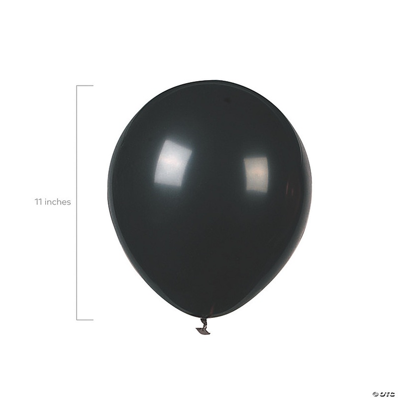 Onyx Black 11 Latex Balloons - 12 Pc.