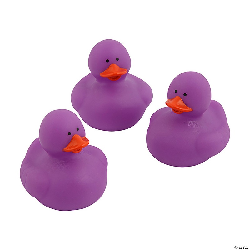 Purple Rubber Ducks - 12 Pc.