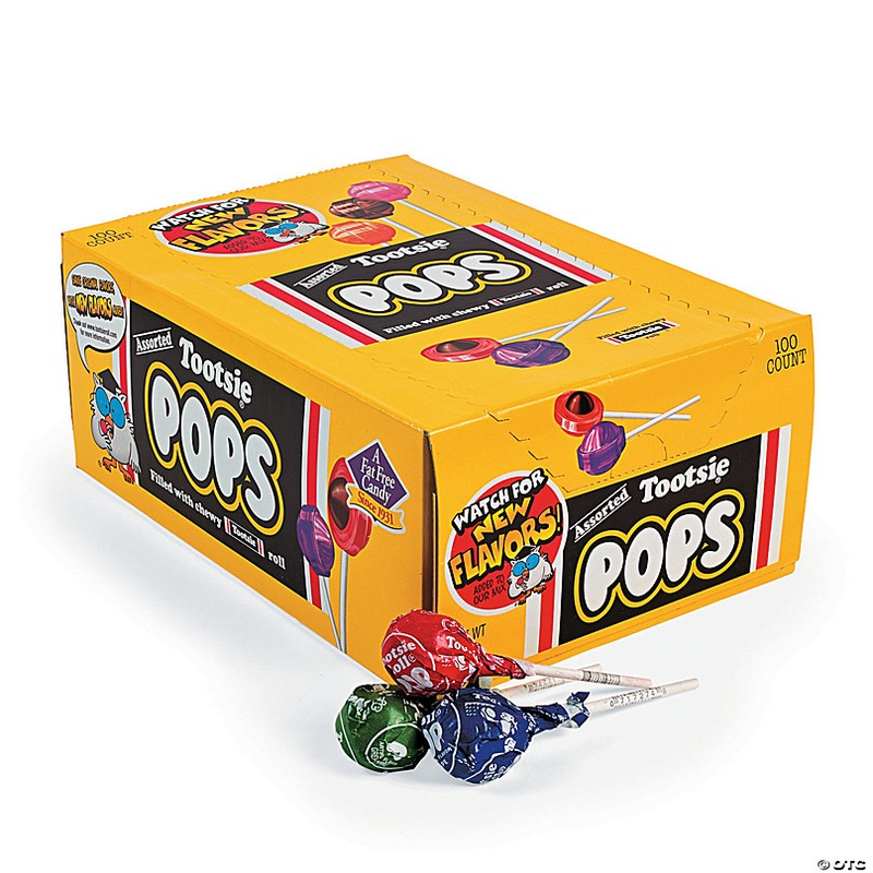 1 1/4 Bulk 100 Pc. Multicolor Tootsie Pops Candy