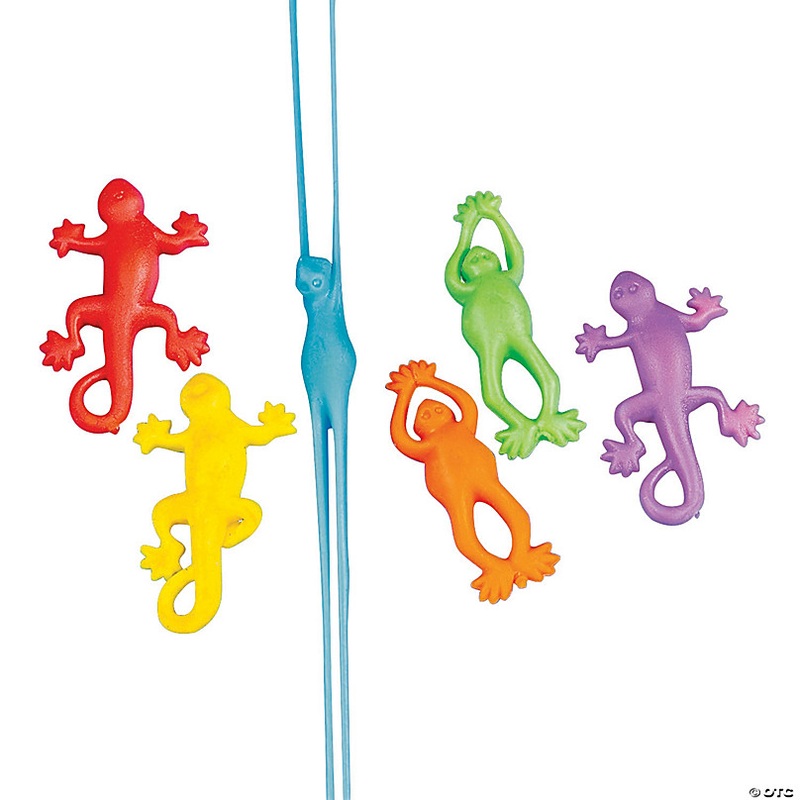 1 1/4 Bulk 144 Pc. Mini Stretch & Fling Flying Frogs & Lizards