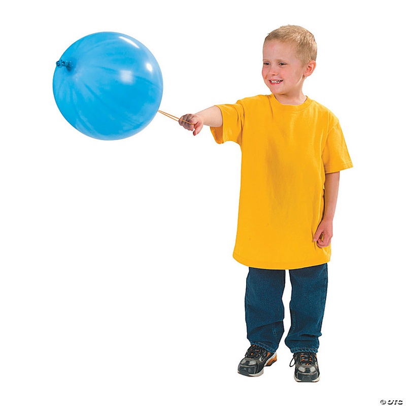 16 Bulk 250 Pc. Solid Color Inflatable Rubber Punch Ball Assortment