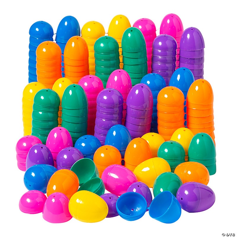 2 Bulk 144 Pc. Colorful Bright Plastic Easter Eggs