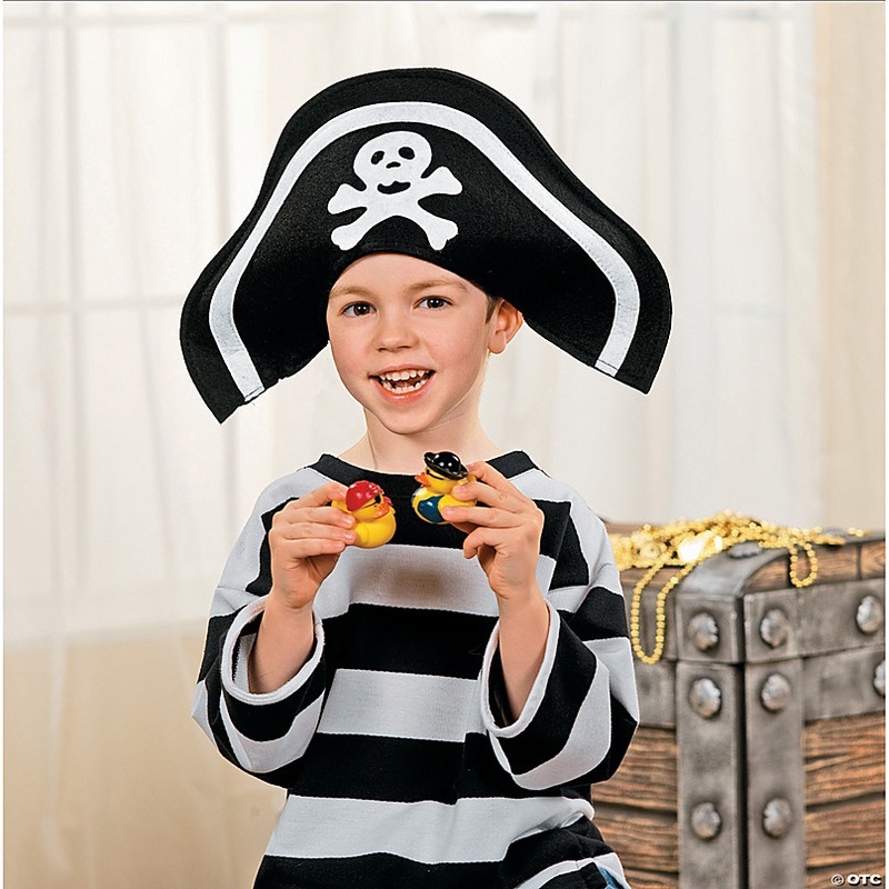 2 Classic Jolly Pirate Yellow Rubber Ducks - 12 Pc.