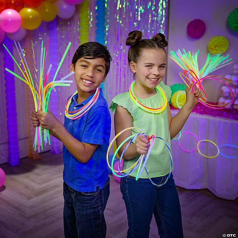 22 Mega Bulk 500 Pc. Multicolor Plastic Glow Necklace Assortment