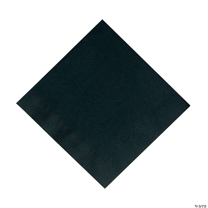 6 1/2 Bulk 50 Pc. Black Luncheon Napkins