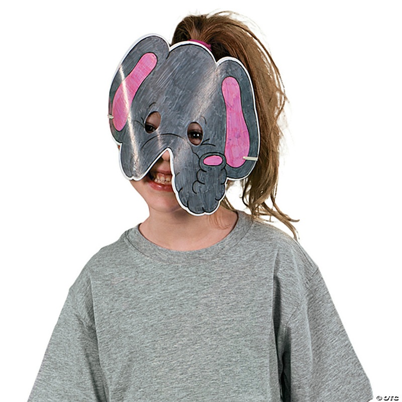 6 - 7 3/4 Color Your Own Zoo Animal Cardstock Masks - 12 Pc.