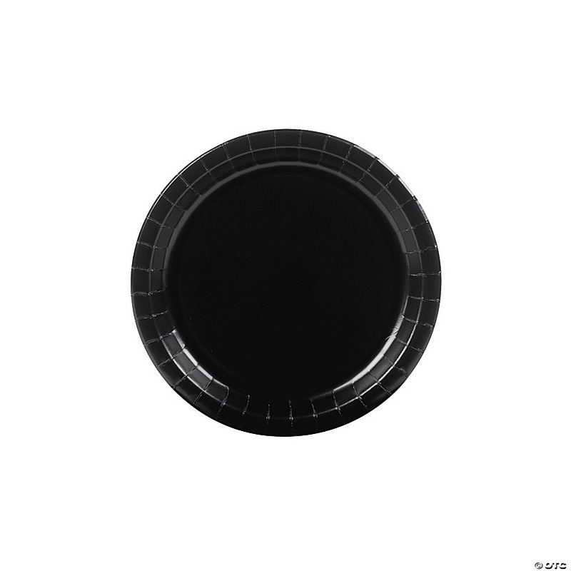 Black Paper Dessert Plates - 24 Ct.