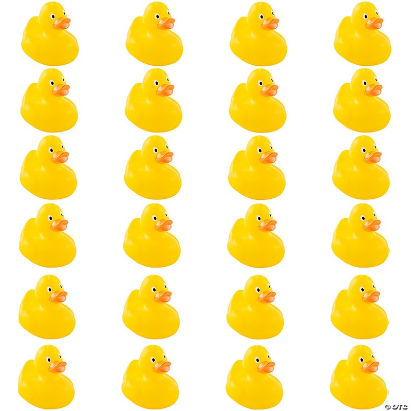 Classic Large Yellow Rubber Ducks - 24 Pc. for Parties and Events