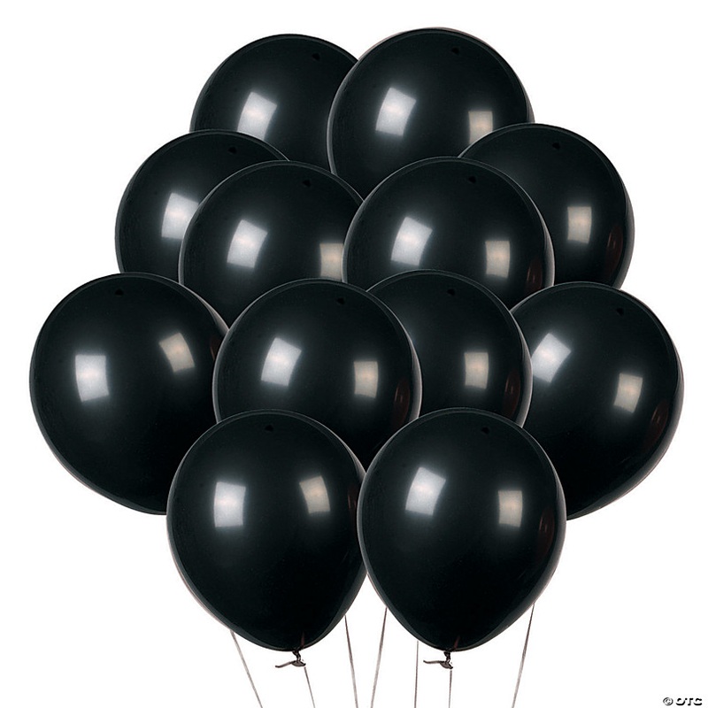 Onyx Black 11 Latex Balloons - 24 Pc.