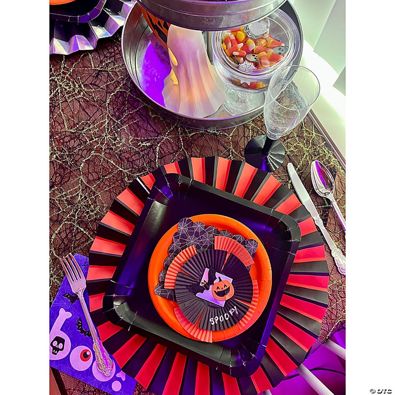 Orange Paper Dessert Plates - 24 Ct.