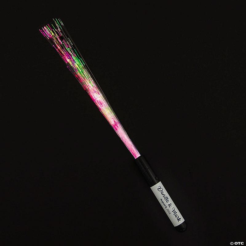 Personalized Fiber Optic Light-Up Wands - 12 Pc.