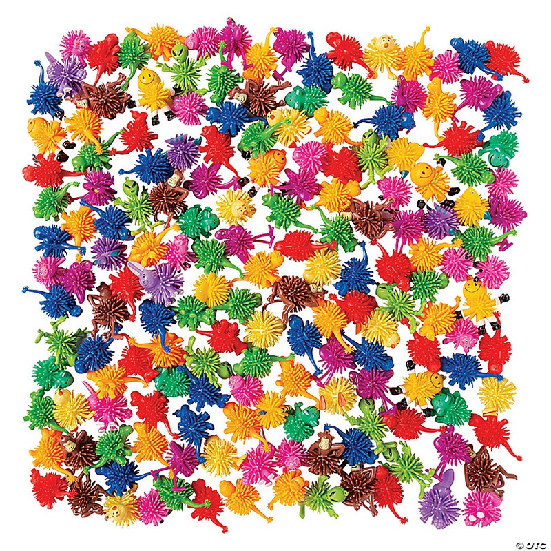 1 1/2 - 2 Mega Bulk 200 Pc. Mini Porcupine Solid Color Vinyl Character Assortment