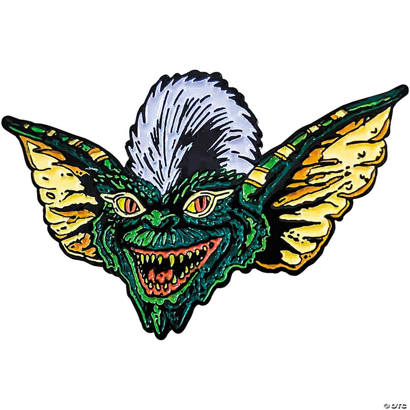 1 3/4 Gremlins Evil Stripe Monster Face Full-Color Enamel Pin