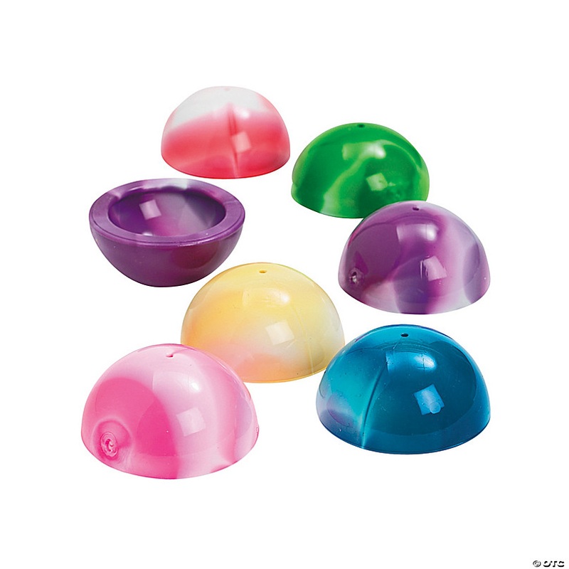 1 3/4 Mini Vinyl Vibrant Colors Marbleized Popper Toys - 12 Pc.