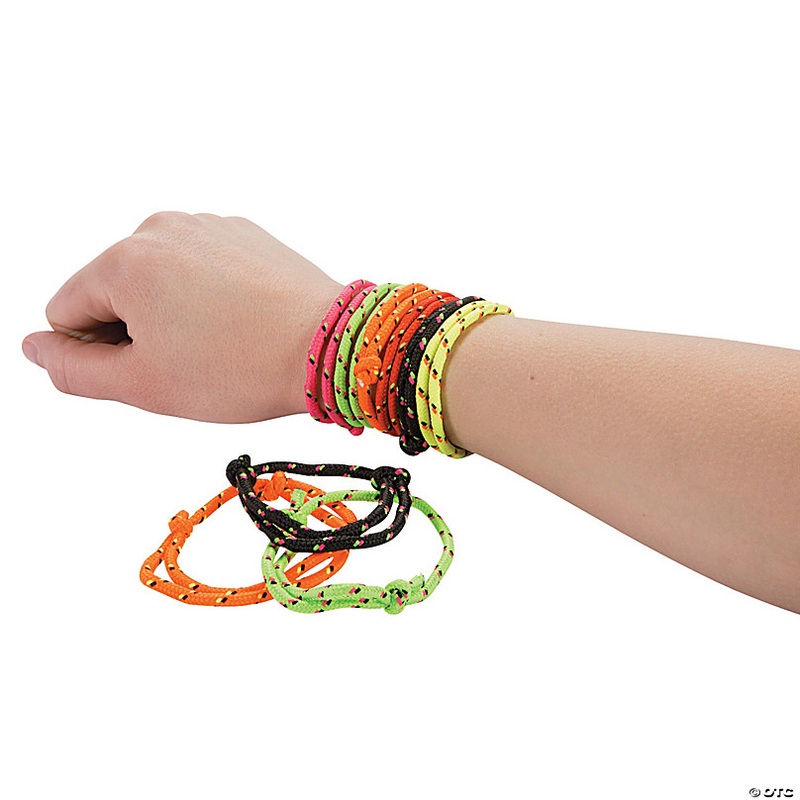 13 Bulk 72 Pc. Adjustable Nylon Friendship Rope Bracelets