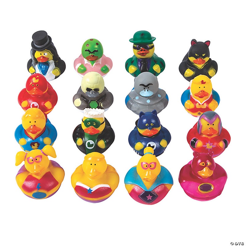 2 - 2 1/2 Bulk 48 Pc. Heroes & Villains Rubber Ducks Assortment