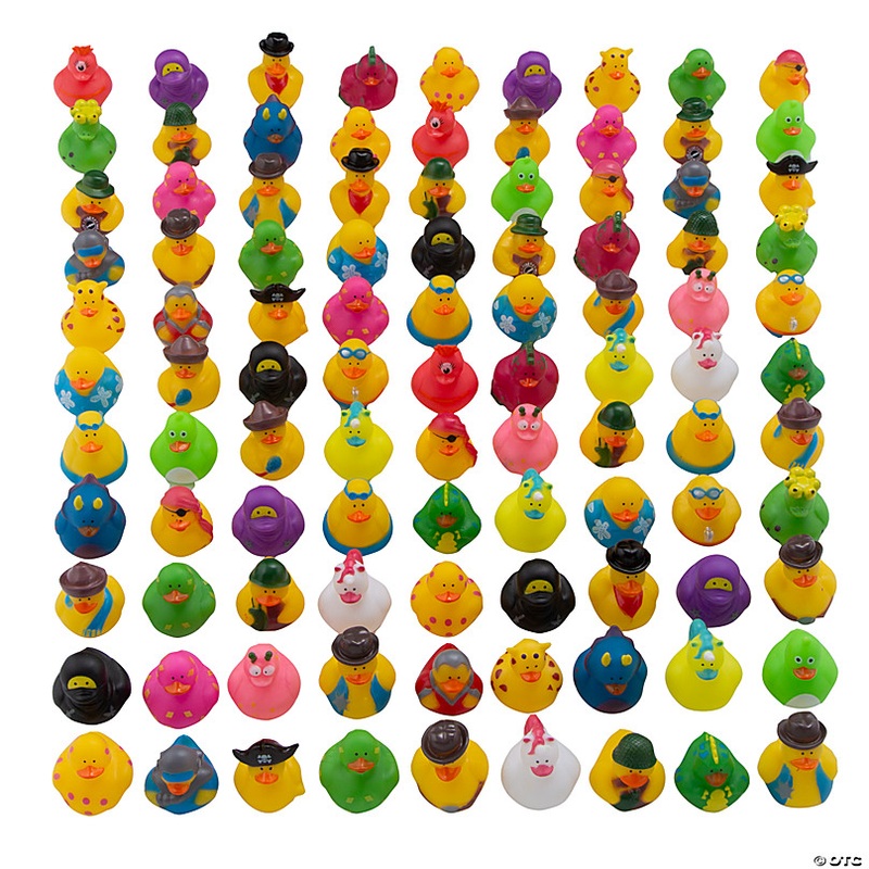2 Bulk 100 Pc. Mega Everyday Fun Yellow Rubber Ducks Assortment