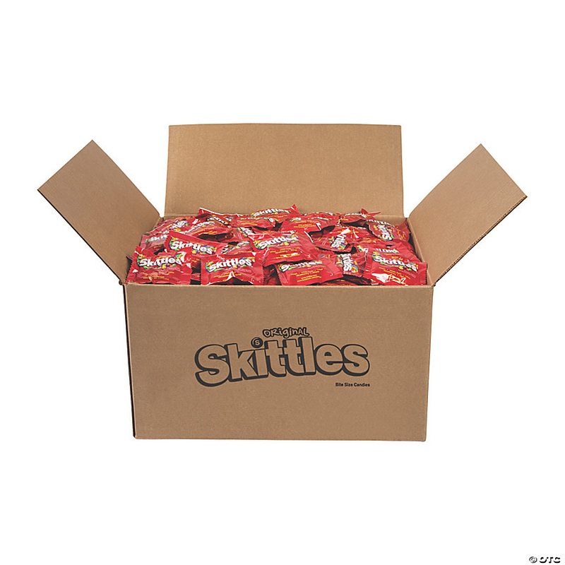 22 lb. Bulk 660 Pc. Skittles Fun Size Fruit Candy - Case