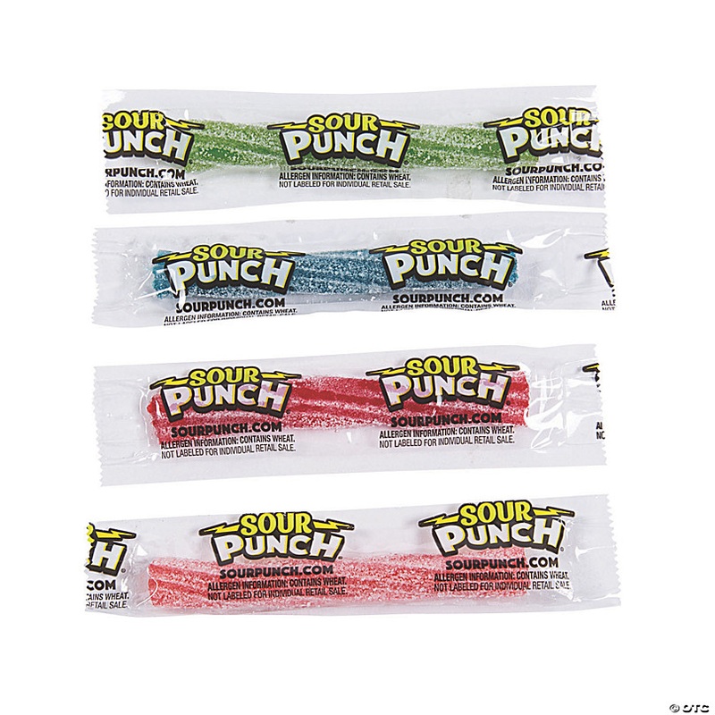 25 lbs. Bulk 1800 Pc. Sour Punch Twists Fruit-Flavored Chewy Candy