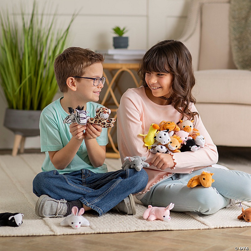 4 Bulk 48 Pc. Mini Pet & Zoo Stuffed Animal Handout Assortment