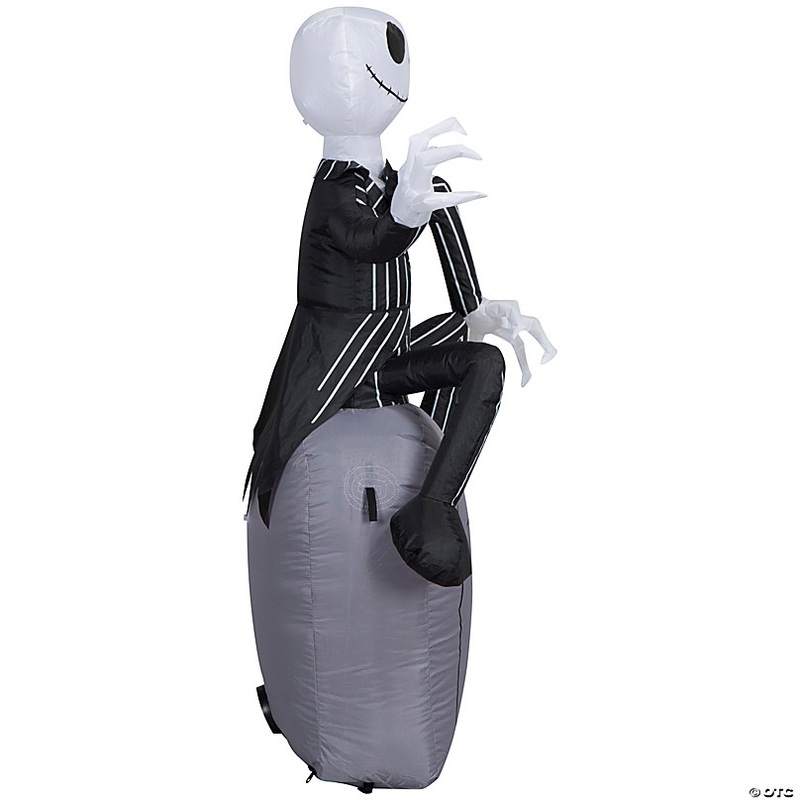 42 Airblown Inflatable The Nightmare Before Christmas Jack on Tombstone Yard Decoration