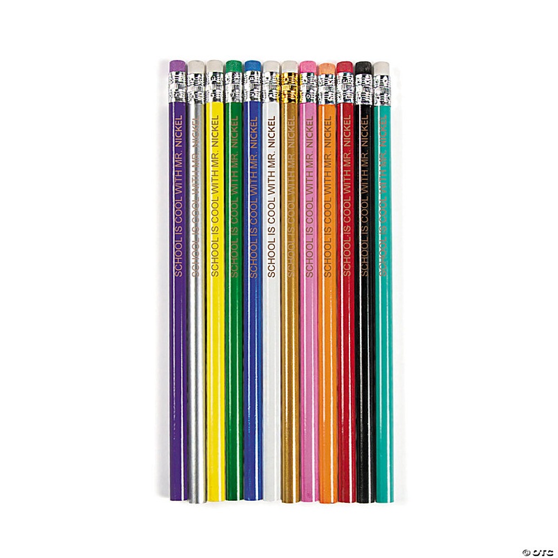 7 1/2 Mega Bulk 288 Pc. Personalized Solid Color Wood Pencil Assortment