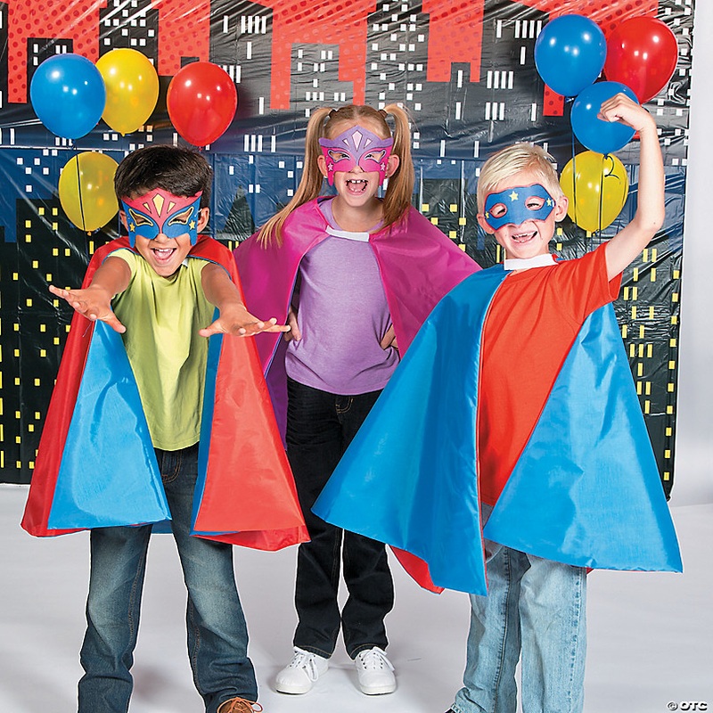 8 - 8 3/4 Color Your Own Paper Superhero Masks - 12 Pc.