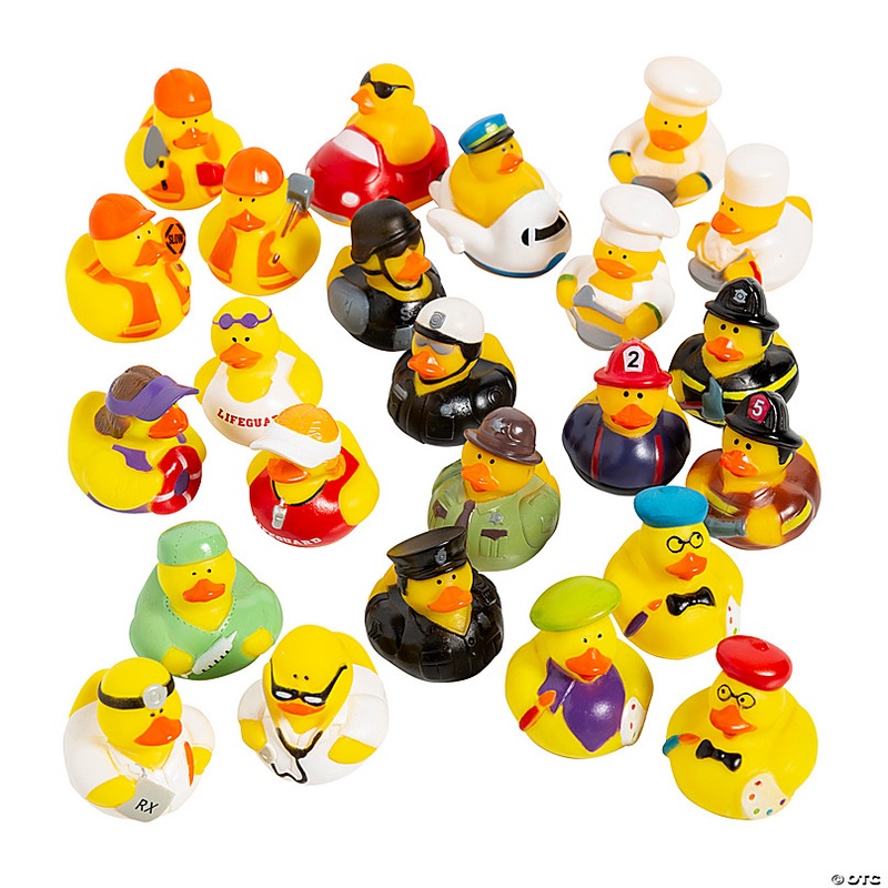 Adorable Career Rubber Duck Assortment - 96 Pc. for Classroom Rewards