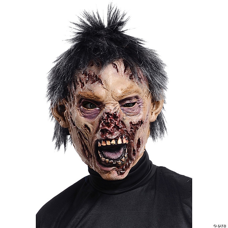 Adults Zombie Mask with Black Hair