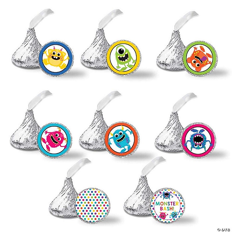 AmandaCreation Cute & Colorful Monster Bash Kiss Stickers 324pc.