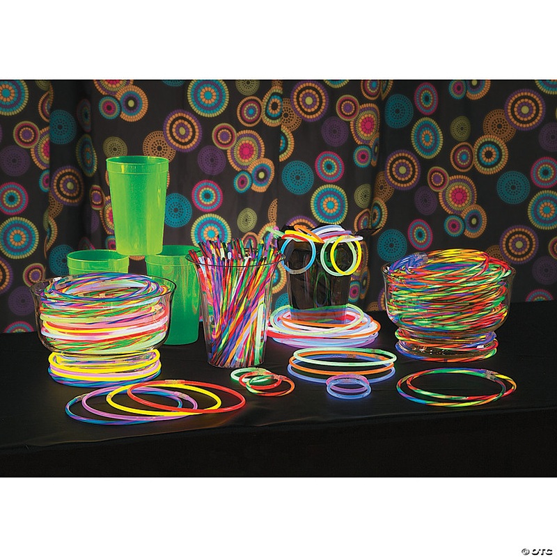 Bulk 250 Pc. Assorted Color Plastic Glow Necklace Assortment