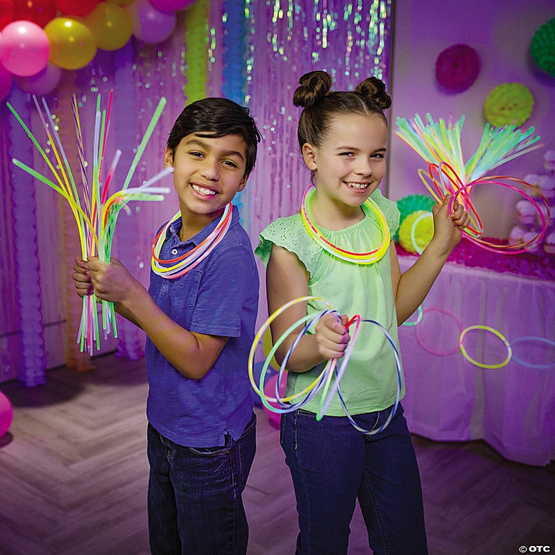 Bulk 300 Pc. Plastic Glow Stick, Bracelet & Necklace Assortment