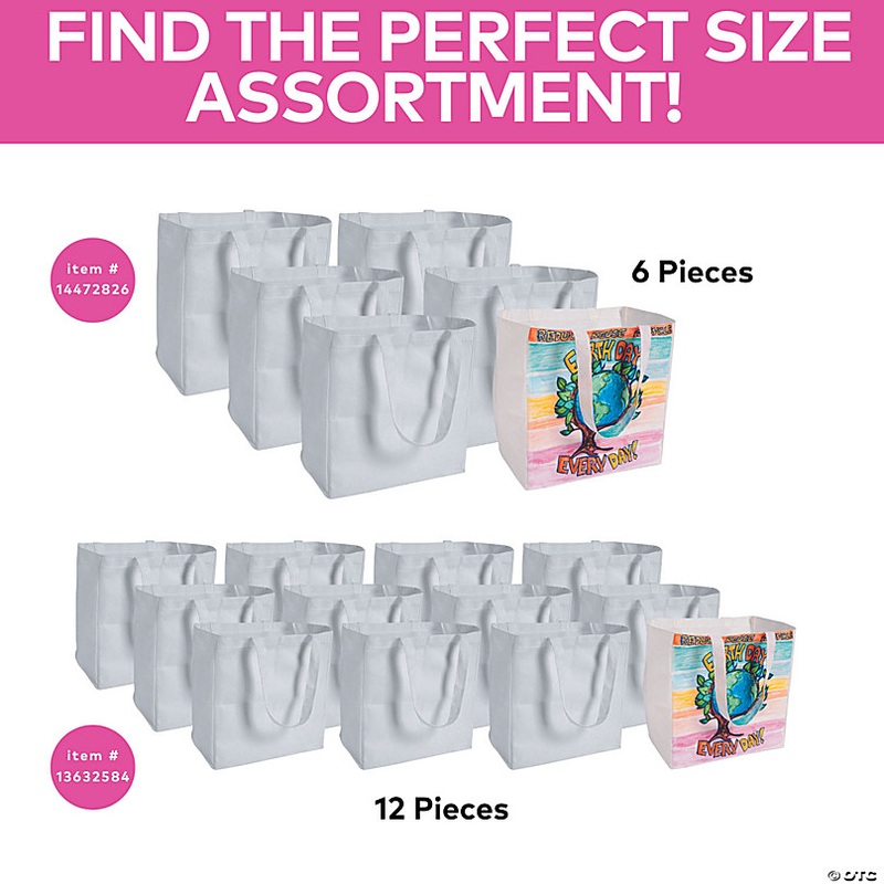DIY Large Shopper Totes - 12 Pc.