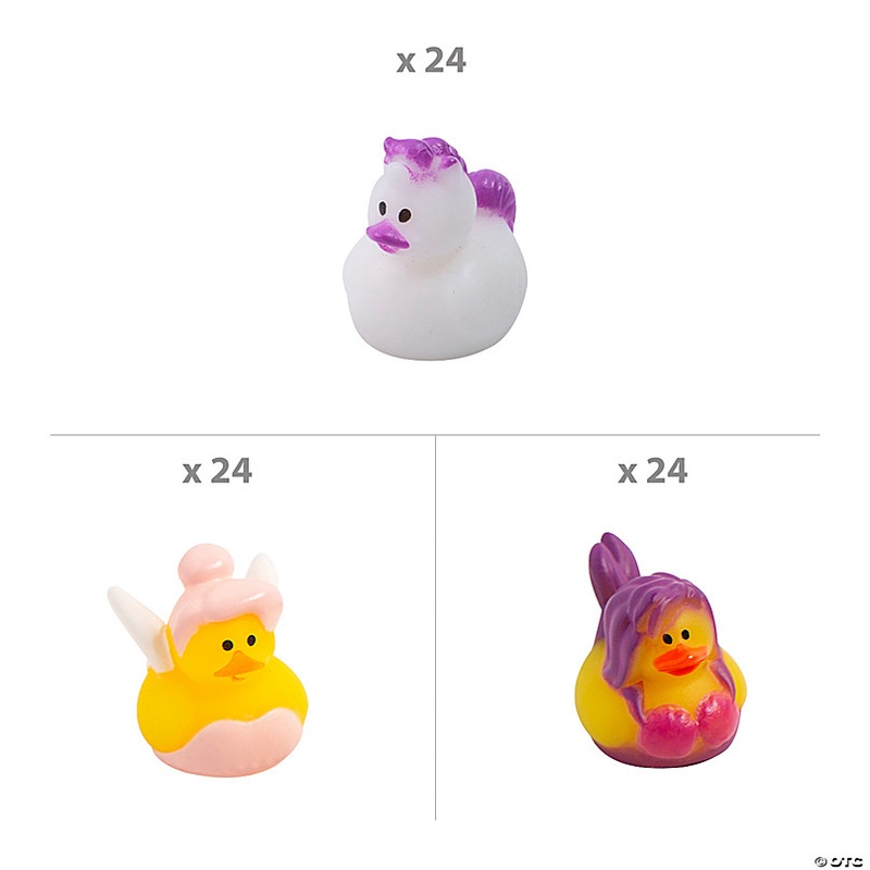 Fantasy Multicolor Vinyl Micro Duck Assortment Kit  72 Pc.