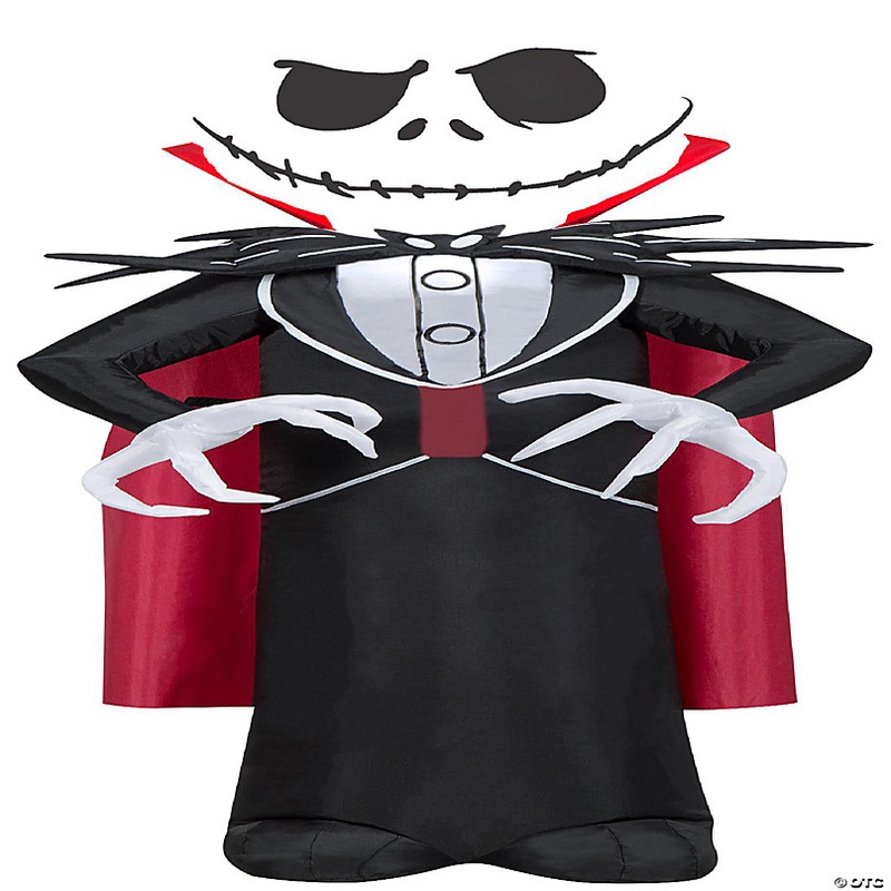 Gemmy Airblown Inflatable Jack Skellington as Vampire  3.5 ft Tall  black