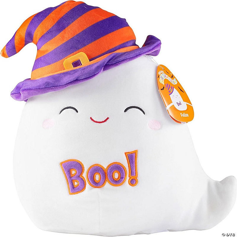 Squishmallows 10 Felize The Ghost - Officially Licensed Kellytoy 2023 Halloween Plush - Collectible Soft & Squishy Stuffed Animal Toy - Add to Your Squad - Gif
