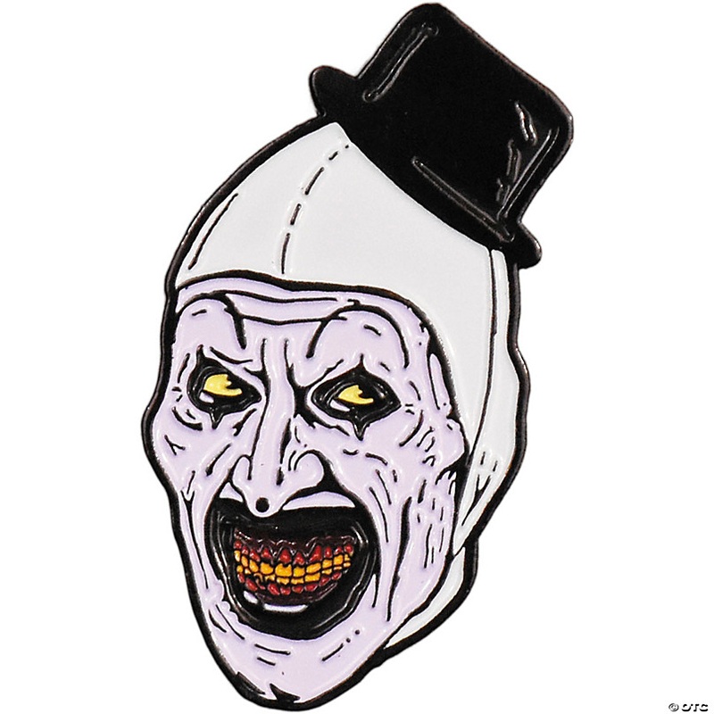 1 1/2 Terrifier Art the Clown Character Face Full-Color Enamel Pin