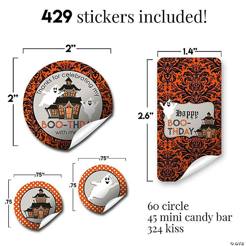 AmandaCreation Ghost Boo-thday Sticker Bundle 429pc.
