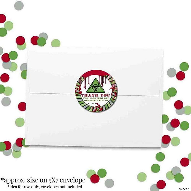 AmandaCreation Zombie Infection Envelope Seals 40pc.