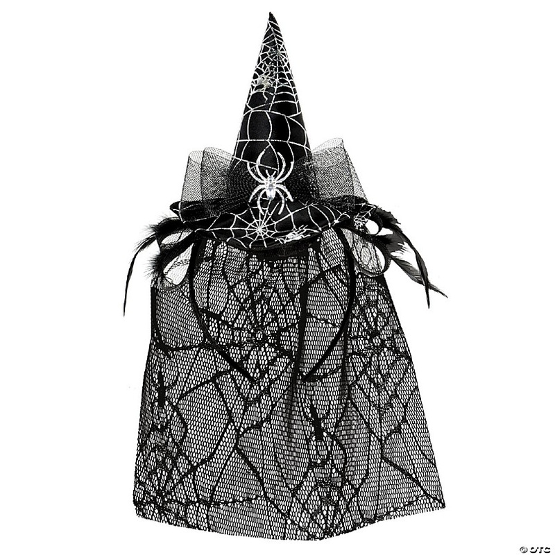 Beistle - Spider Witch Hat Headband w/Veil - 12 Pack